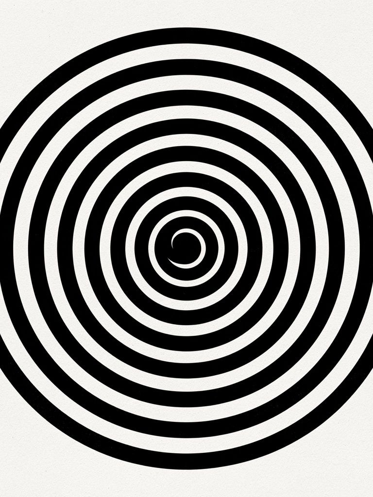 Black Spiral Optical Poster. poster detail