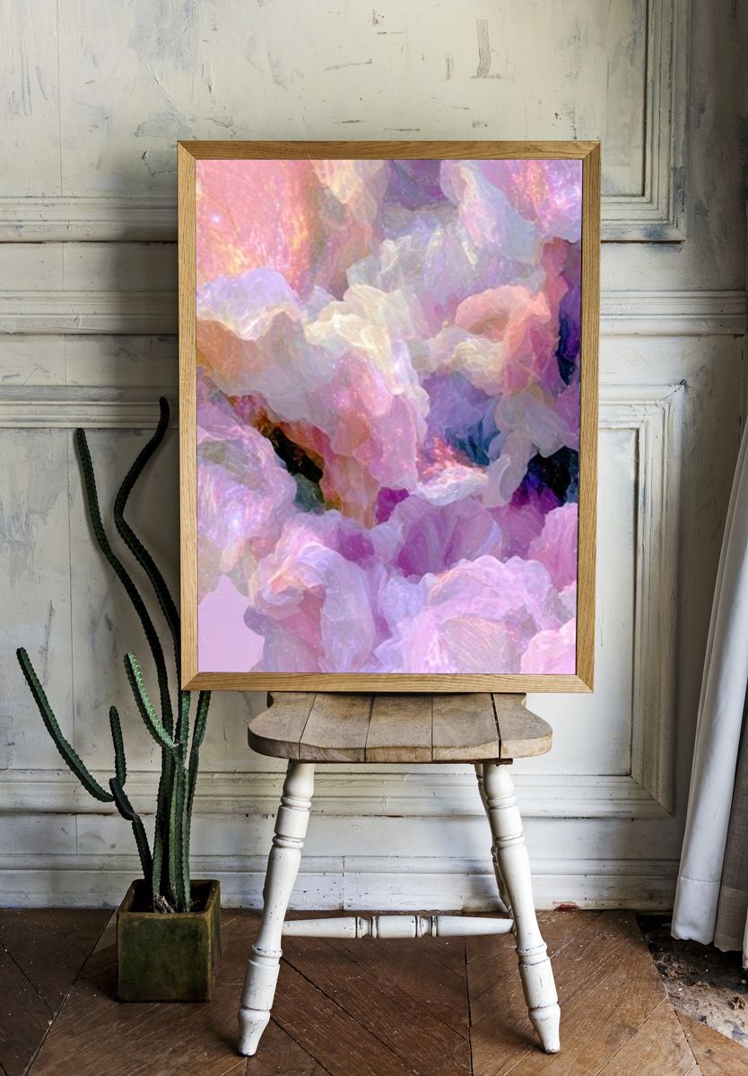 Pastel Floral Abstract Poster. room preview