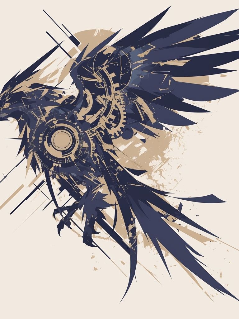 Mechanical Eagle Abstract Print. poster detail