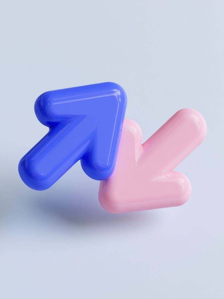 Pastel Arrow Duo Abstract Print. poster detail