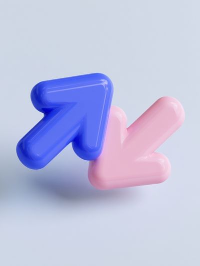 Pastel Arrow Duo Abstract Print.