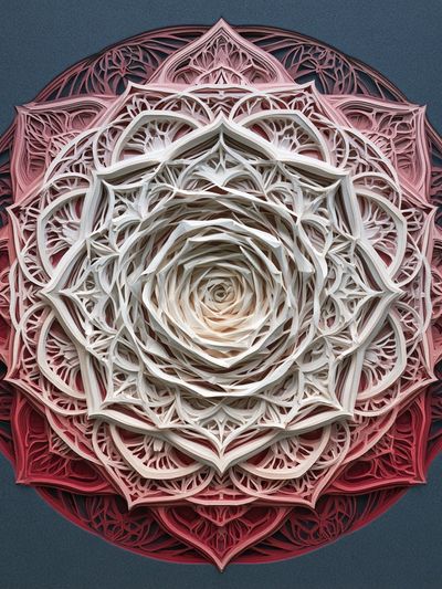 Rose Mandala Abstract Poster.