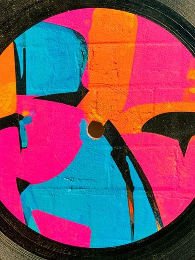 Neon Vinyl Abstract Poster. poster