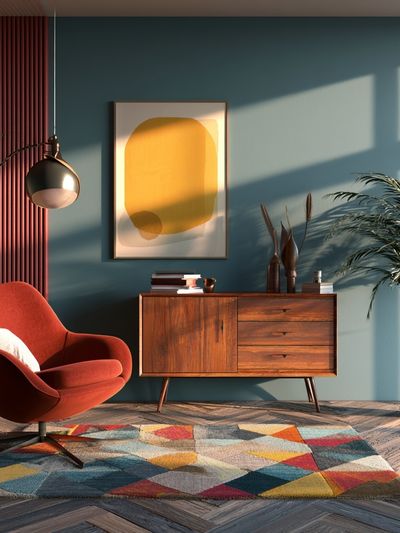 Golden Abstract Shape Poster.