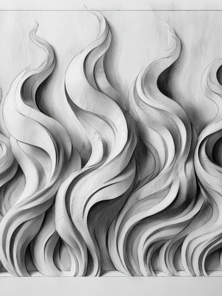 Flowing Monochrome Abstract Poster. poster detail