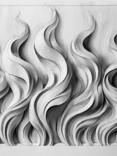 Flowing Monochrome Abstract Poster.
