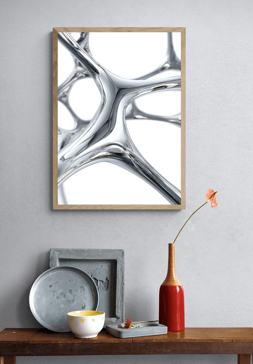 Chrome Cellular Abstract Poster. — room view 3