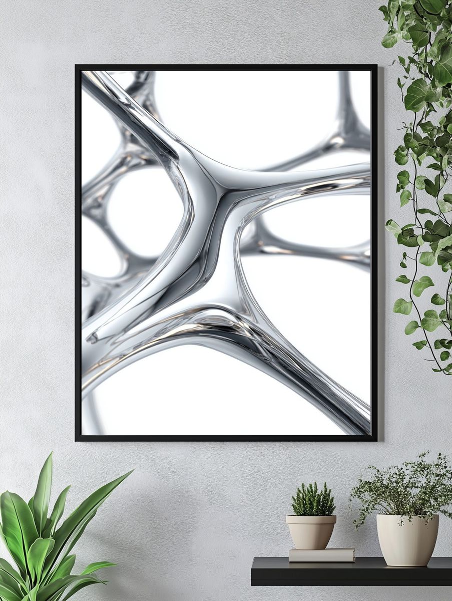 Chrome Cellular Abstract Poster. — room view 4