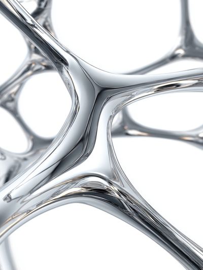 Chrome Cellular Abstract Poster. poster
