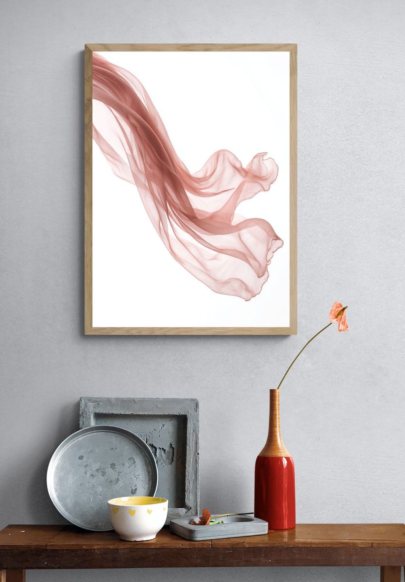 Blush Silk Flow Abstract Print. — room view 3