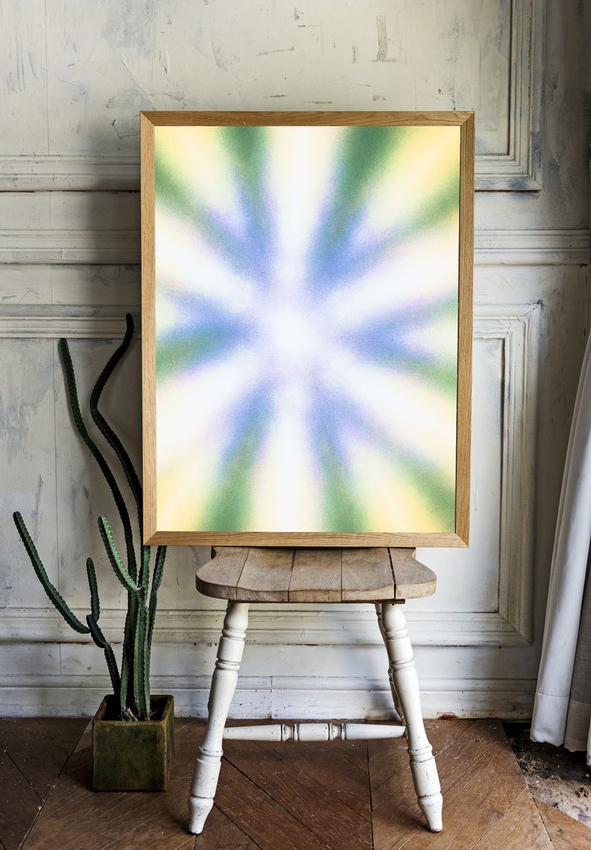 Pastel Radiance Abstract Poster. — room view 1