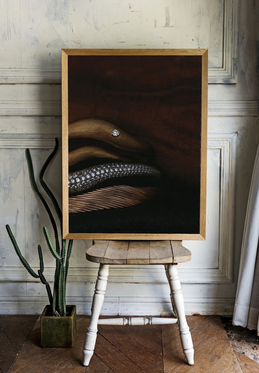 Abstract Metallic Texture Poster. room preview