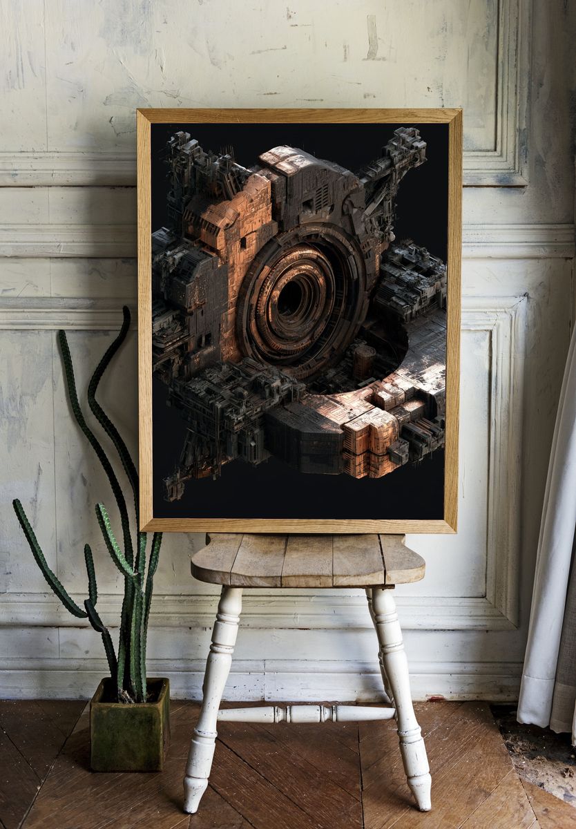 Industrial Core Abstract Poster. — room view 1
