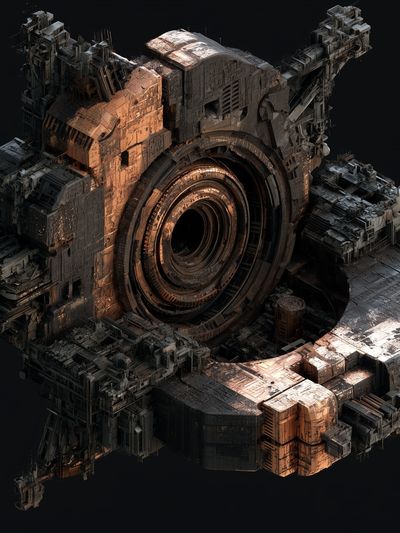Industrial Core Abstract Poster.