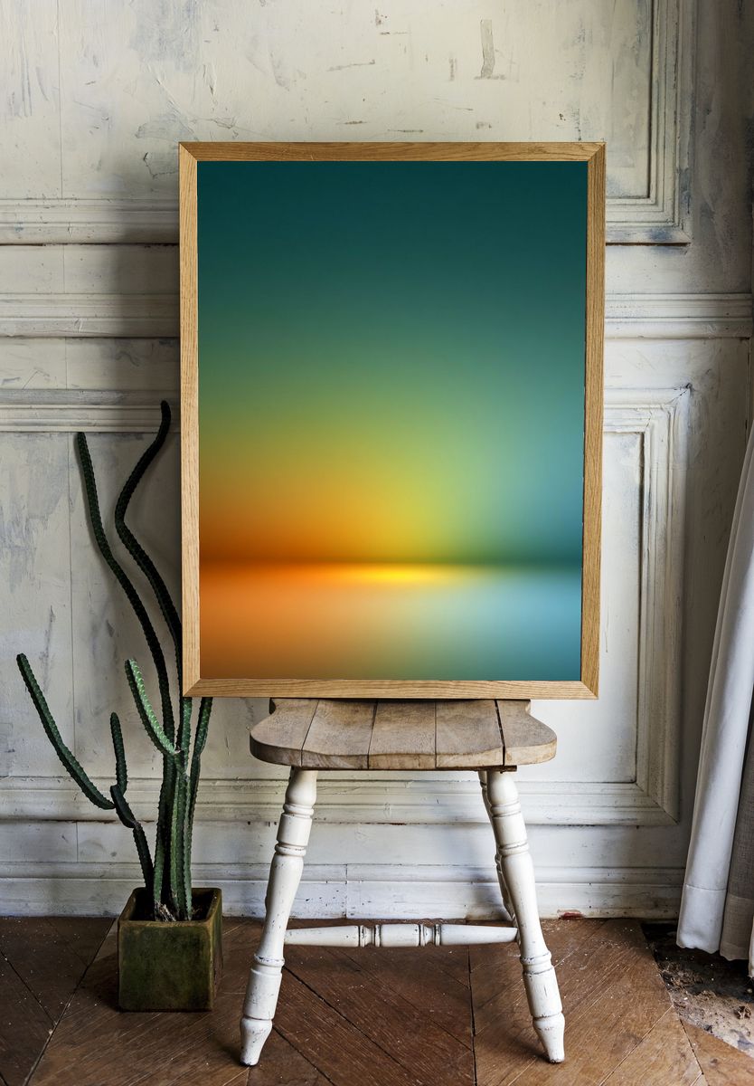 Aurora Glow Abstract Poster. room preview