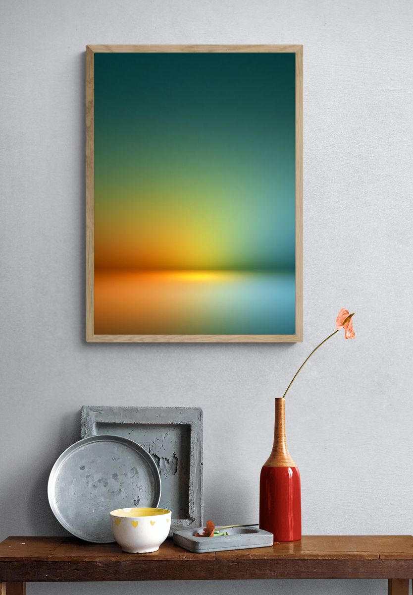 Aurora Glow Abstract Poster. — room view 3