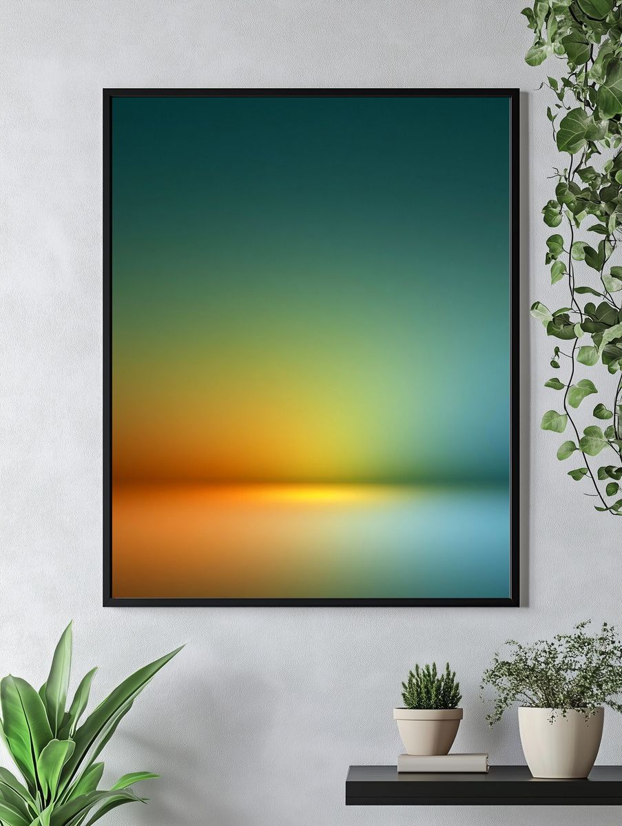 Aurora Glow Abstract Poster. — room view 4