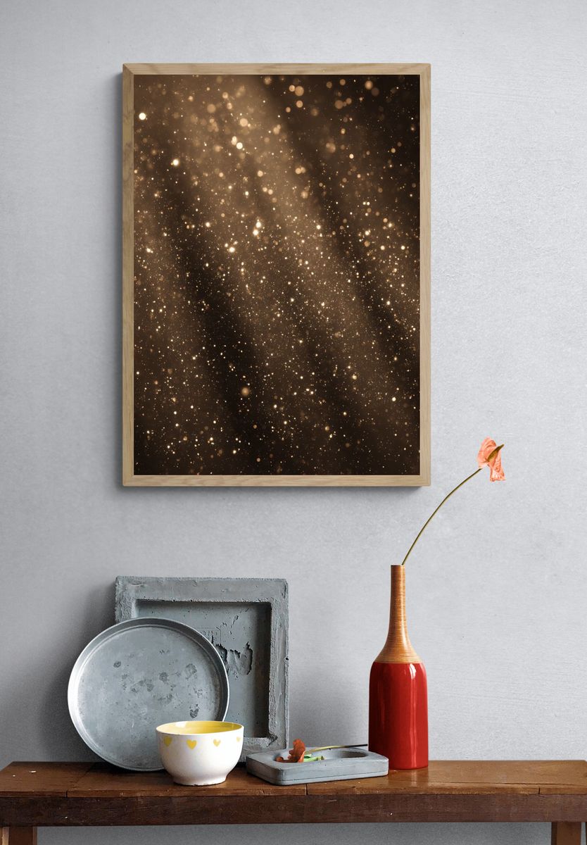 Golden Dust Abstract Poster. — room view 3