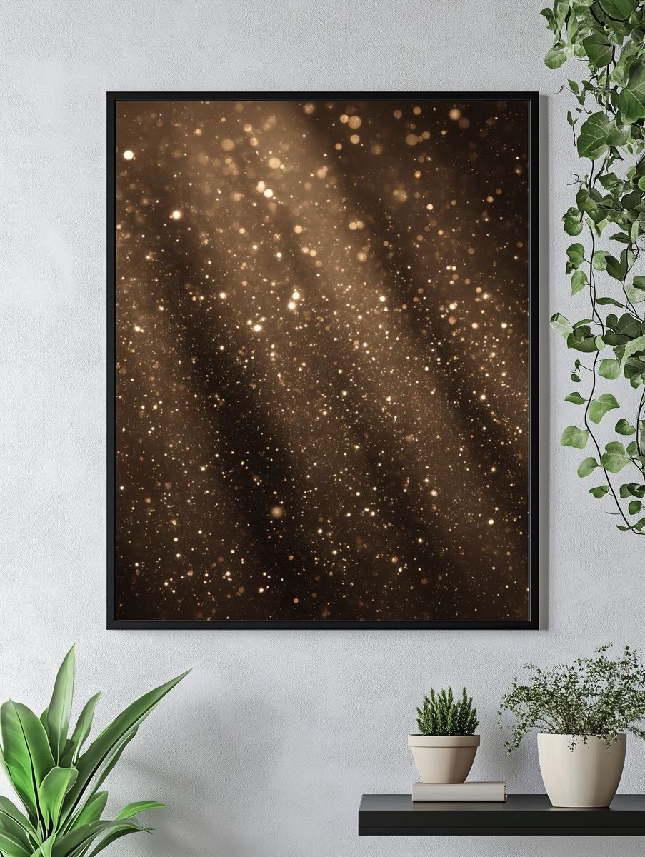 Golden Dust Abstract Poster. — room view 4