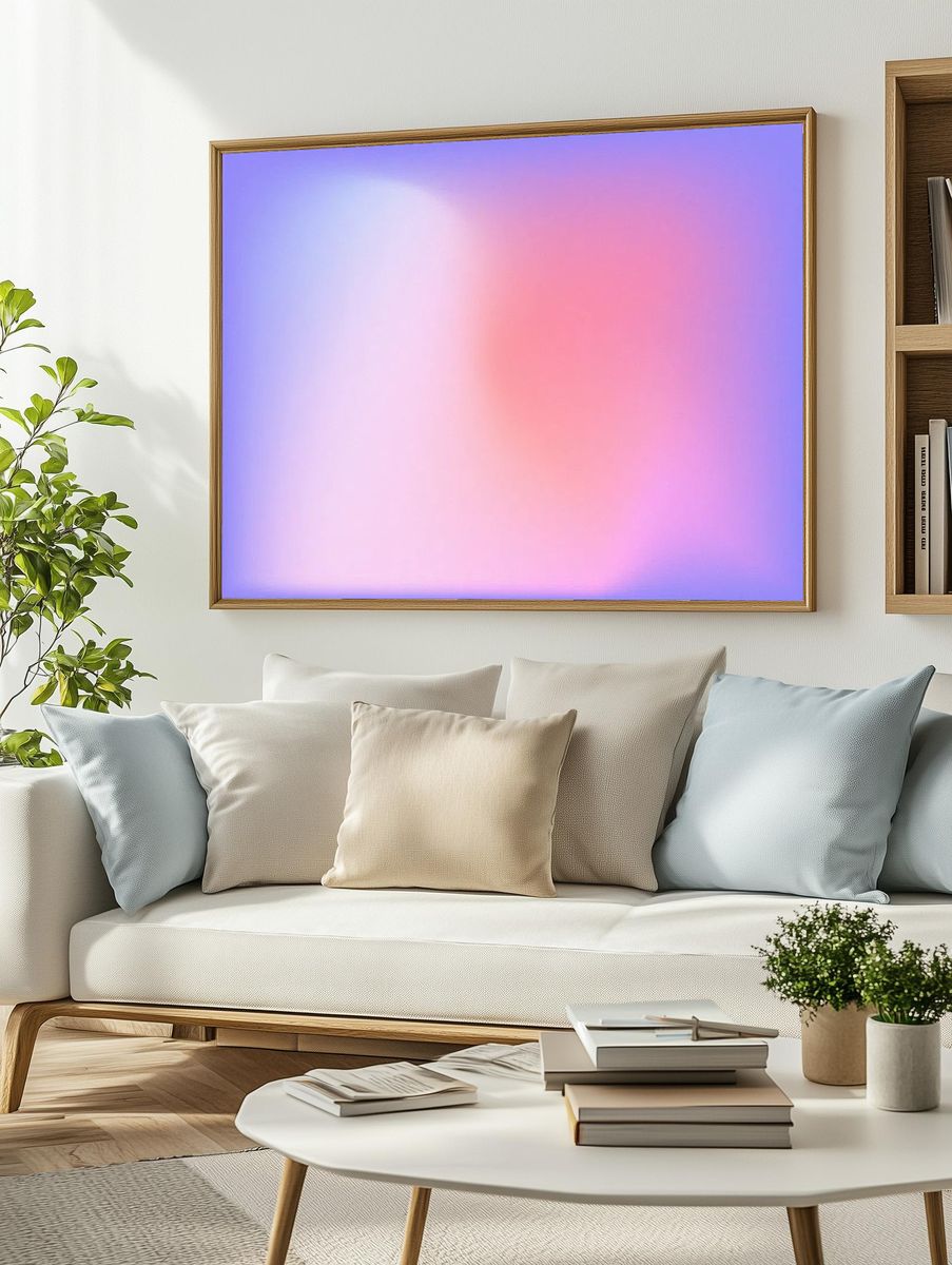 Blur gradient pink purple abstract. — room view 2