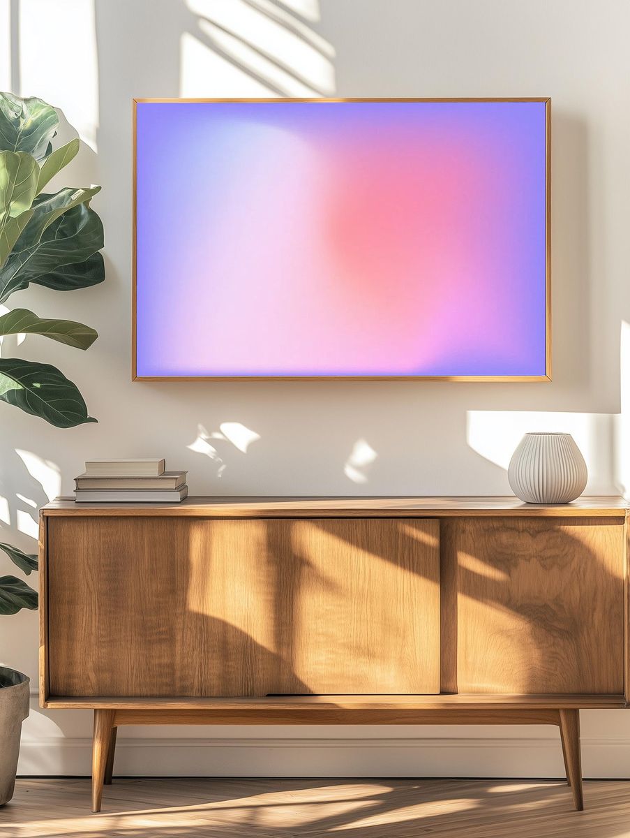 Blur gradient pink purple abstract. — room view 3