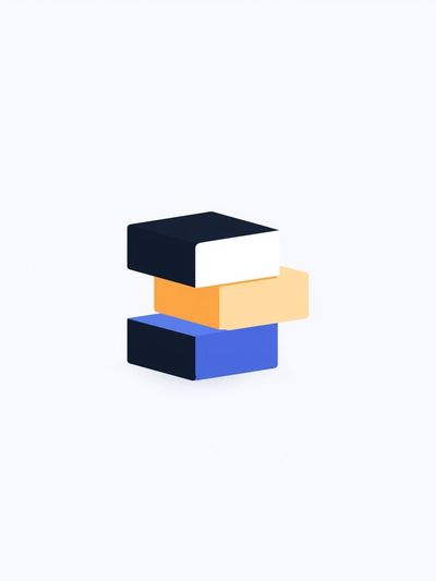 Stacked Blocks Abstract Poster. poster print