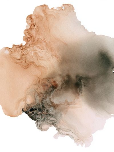 Soft Neutral Ink Abstract Poster. poster