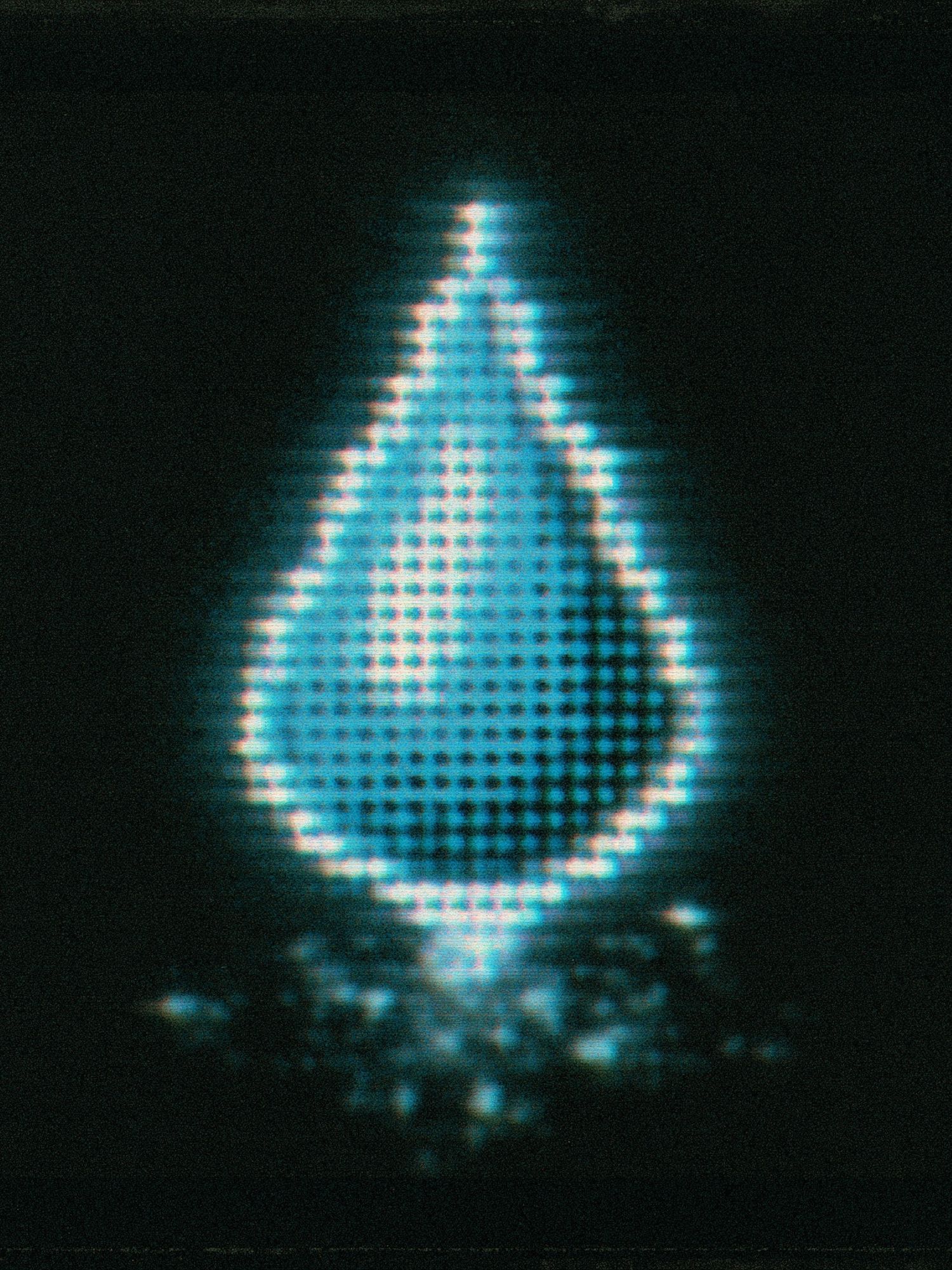 Glowing Teardrop Abstract Poster. poster detail