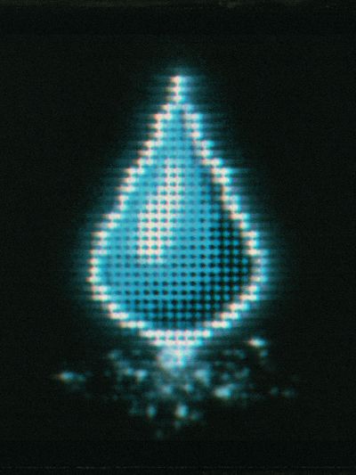 Glowing Teardrop Abstract Poster.