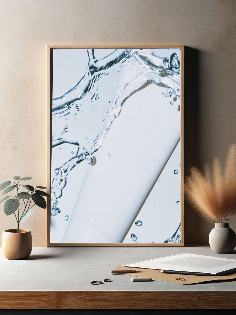 Water Splash Abstract Poster. — room view 2