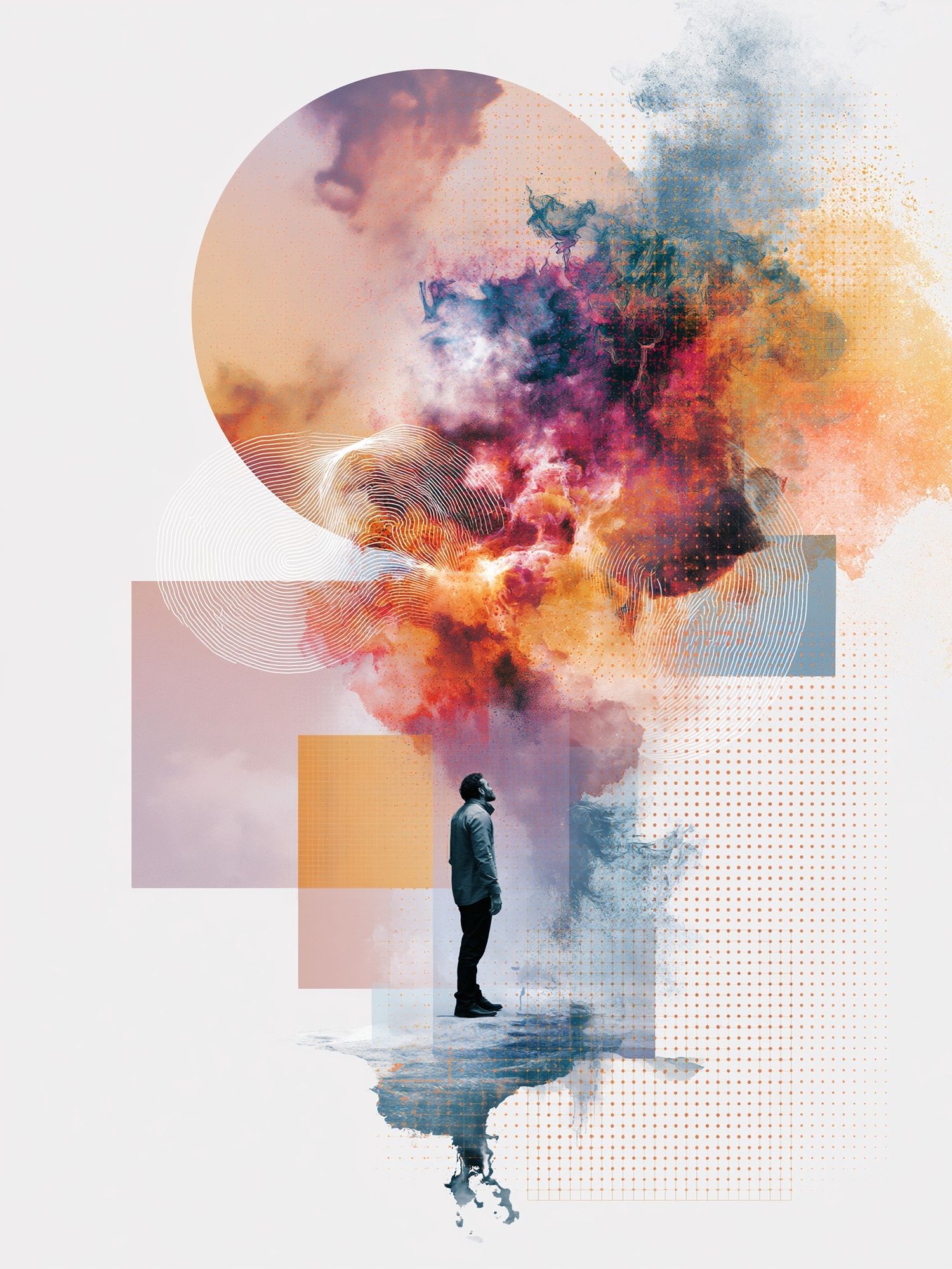 Surreal Figure Abstract Print. poster detail
