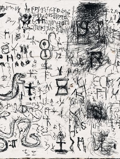 Abstract Scribble Symbols Poster.