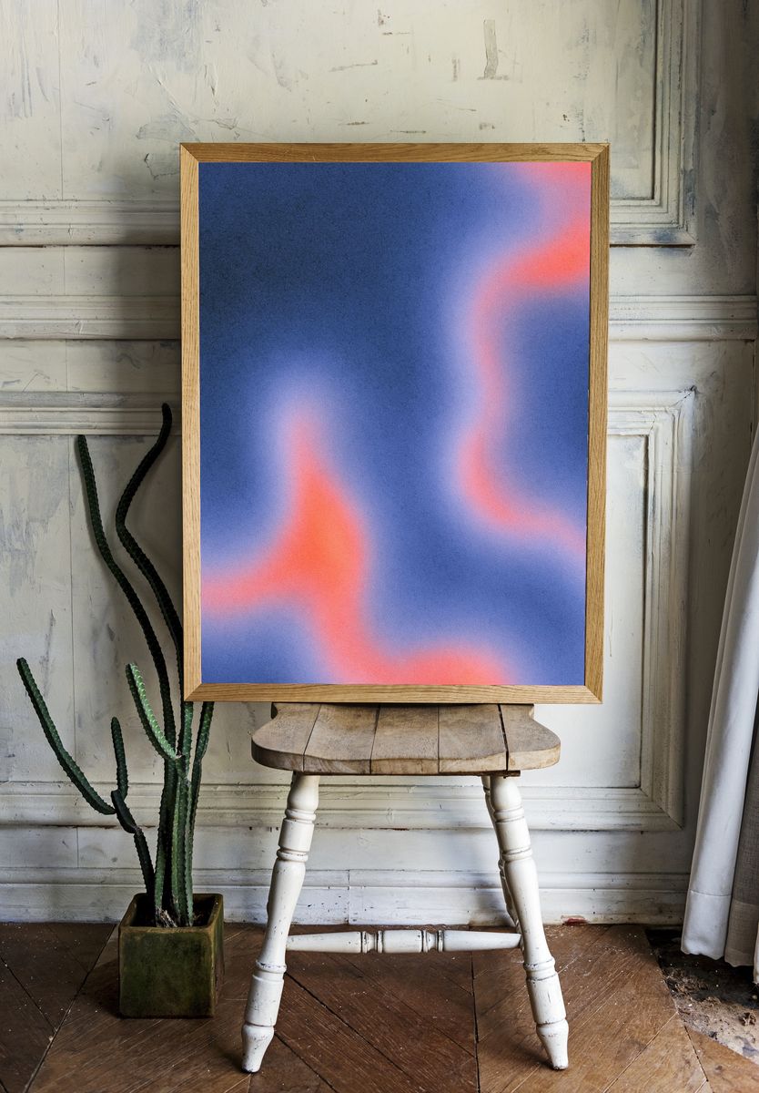 Neon Drift Abstract Poster. room preview