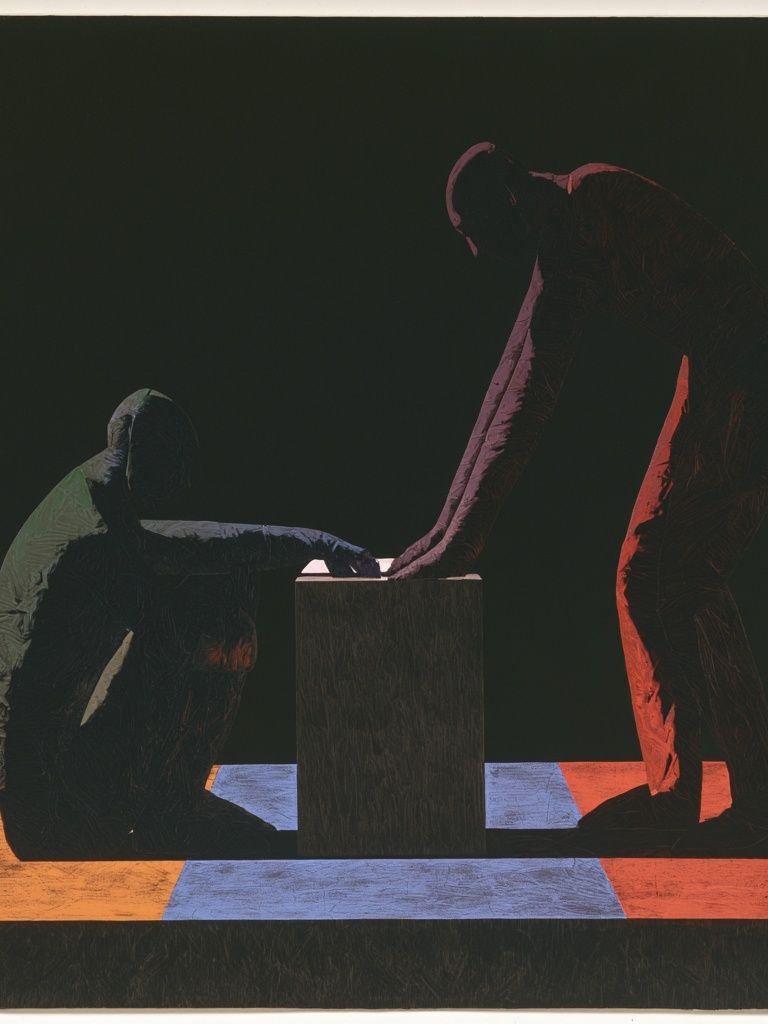 Abstract Chess Duel Poster. poster — abstract art