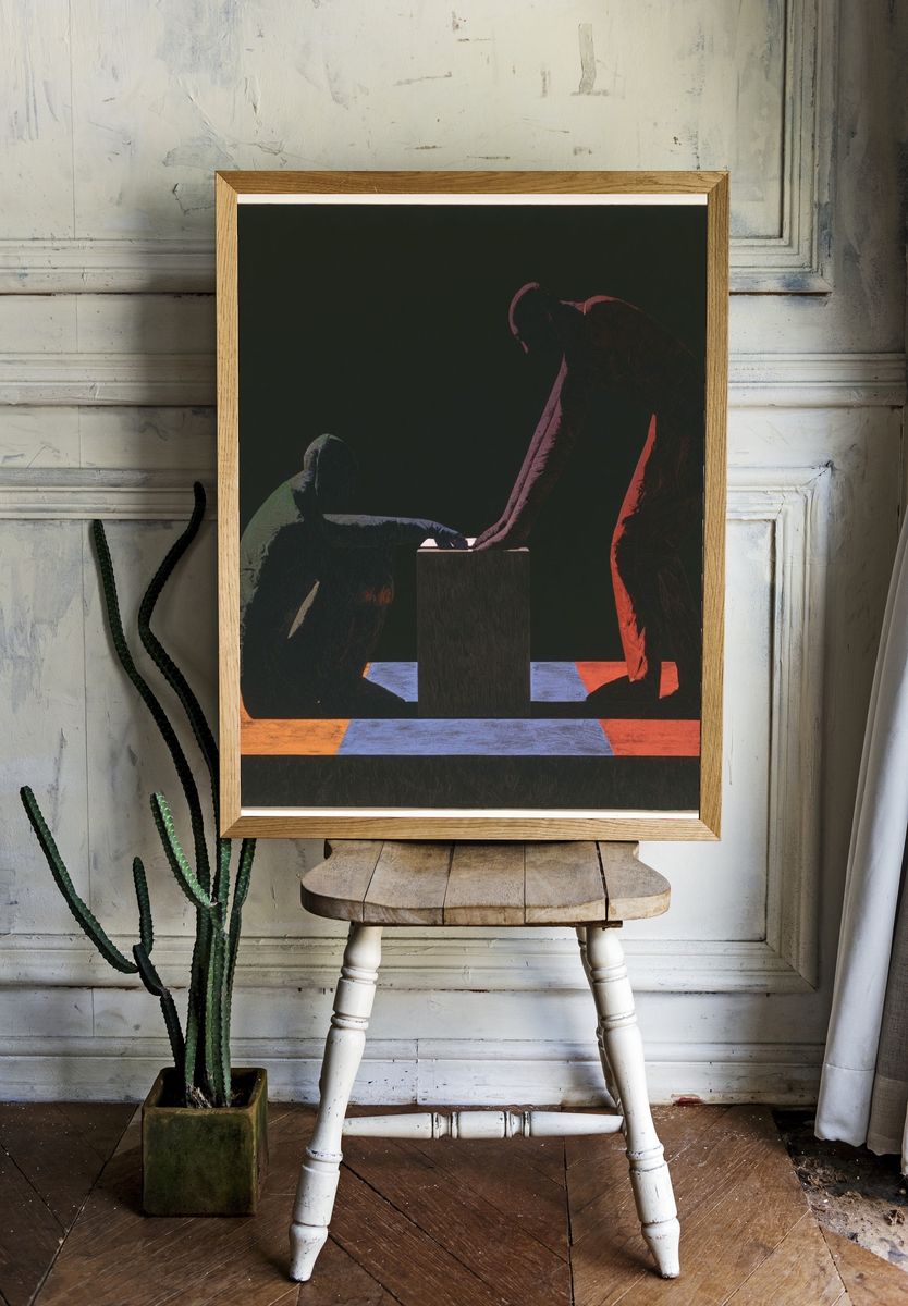 Abstract Chess Duel Poster. room preview