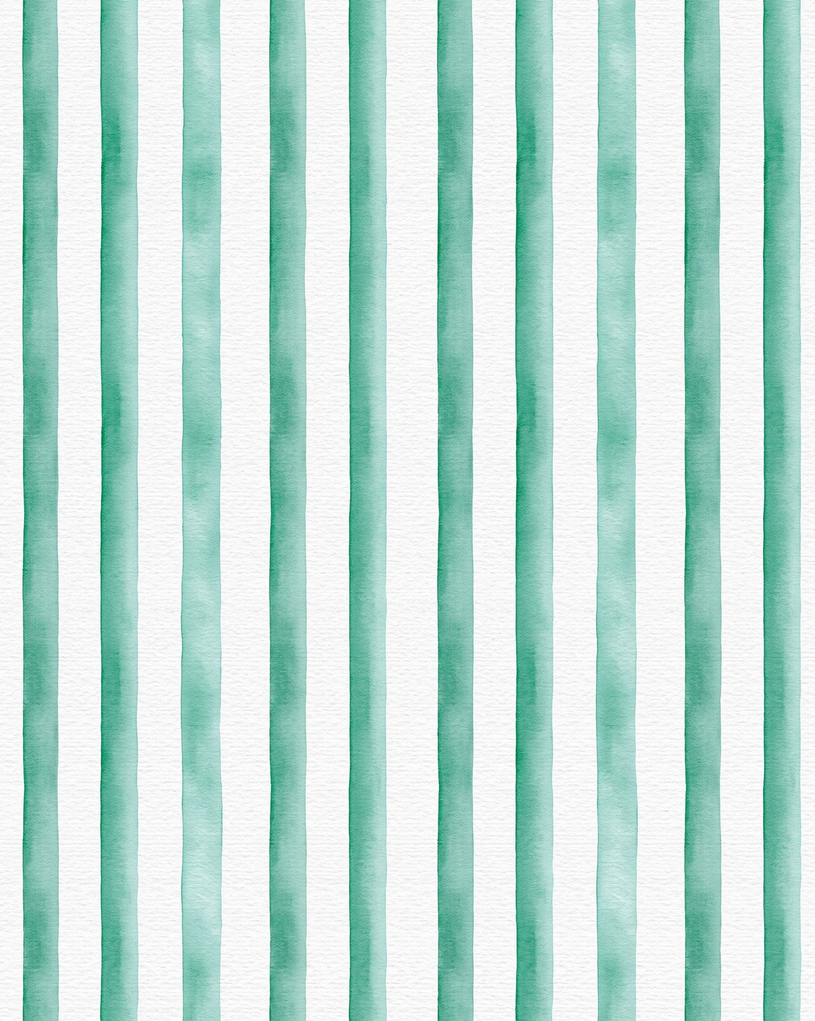 Mint Watercolor Stripes Poster. poster — abstract art