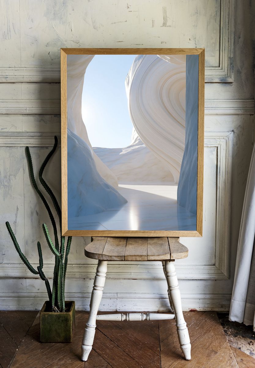 Sculpted Canyon Light Poster. — room view 1