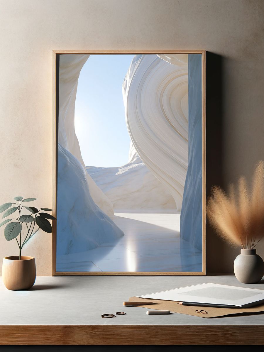 Sculpted Canyon Light Poster. — room view 2