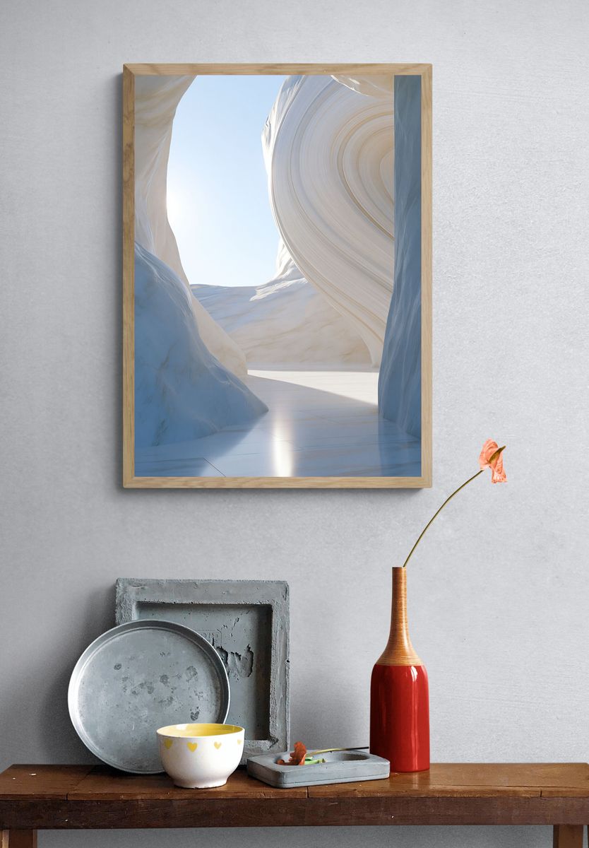 Sculpted Canyon Light Poster. — room view 3