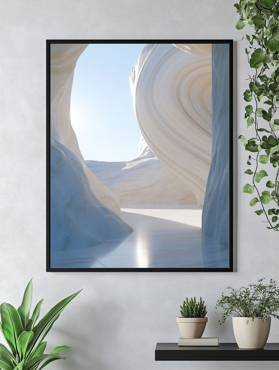 Sculpted Canyon Light Poster. — room view 4