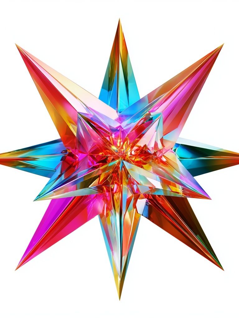 Prismatic Starburst Abstract Poster. poster — abstract art