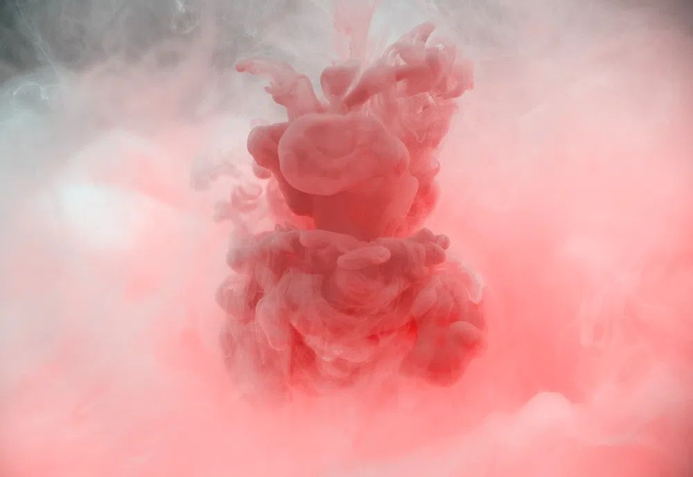 Acryllic color dissolving in water. poster detail