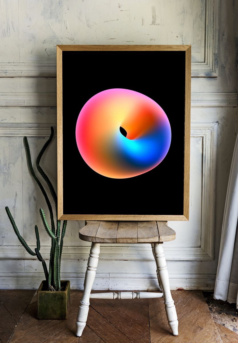 Color Spiral Abstract Poster. room preview