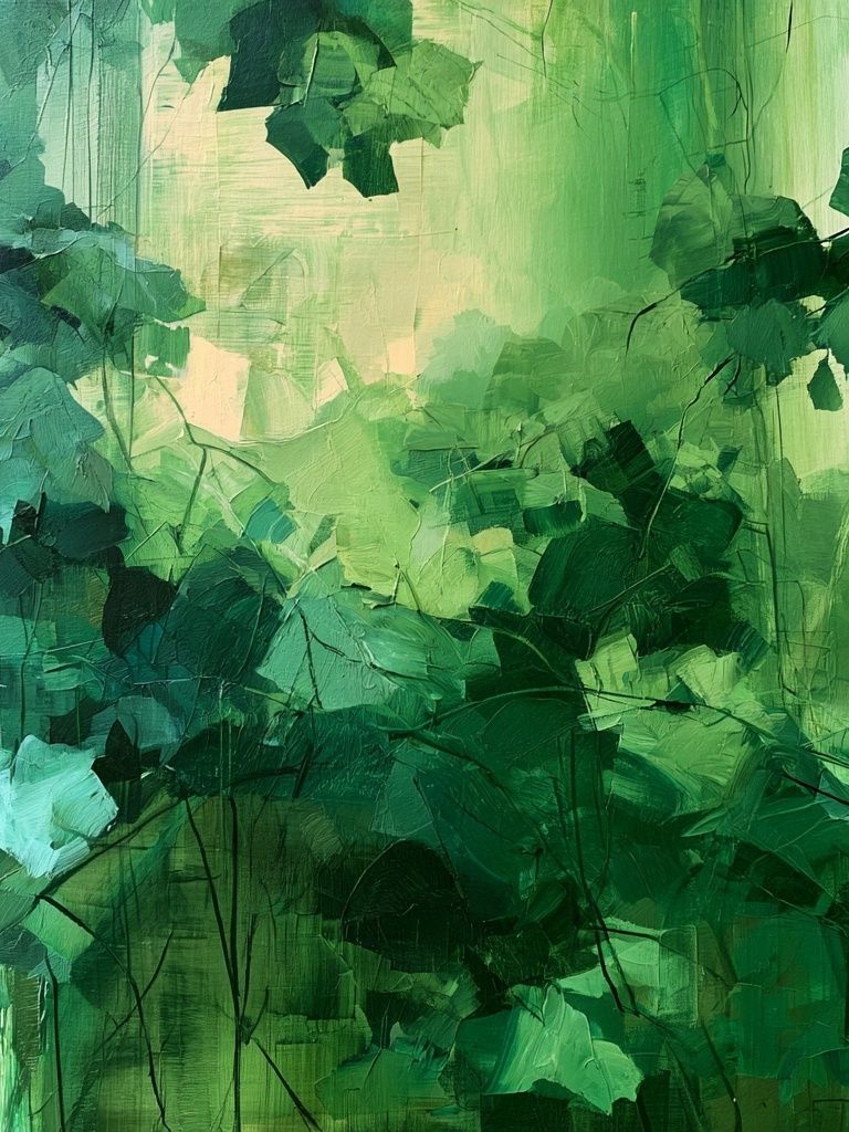 Verdant Canopy Abstract Poster. poster detail