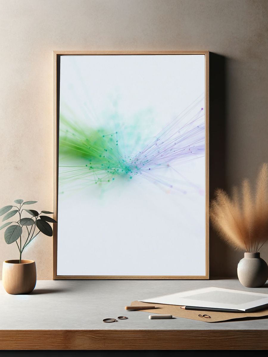 Pastel Fiber Abstract Poster. — room view 2