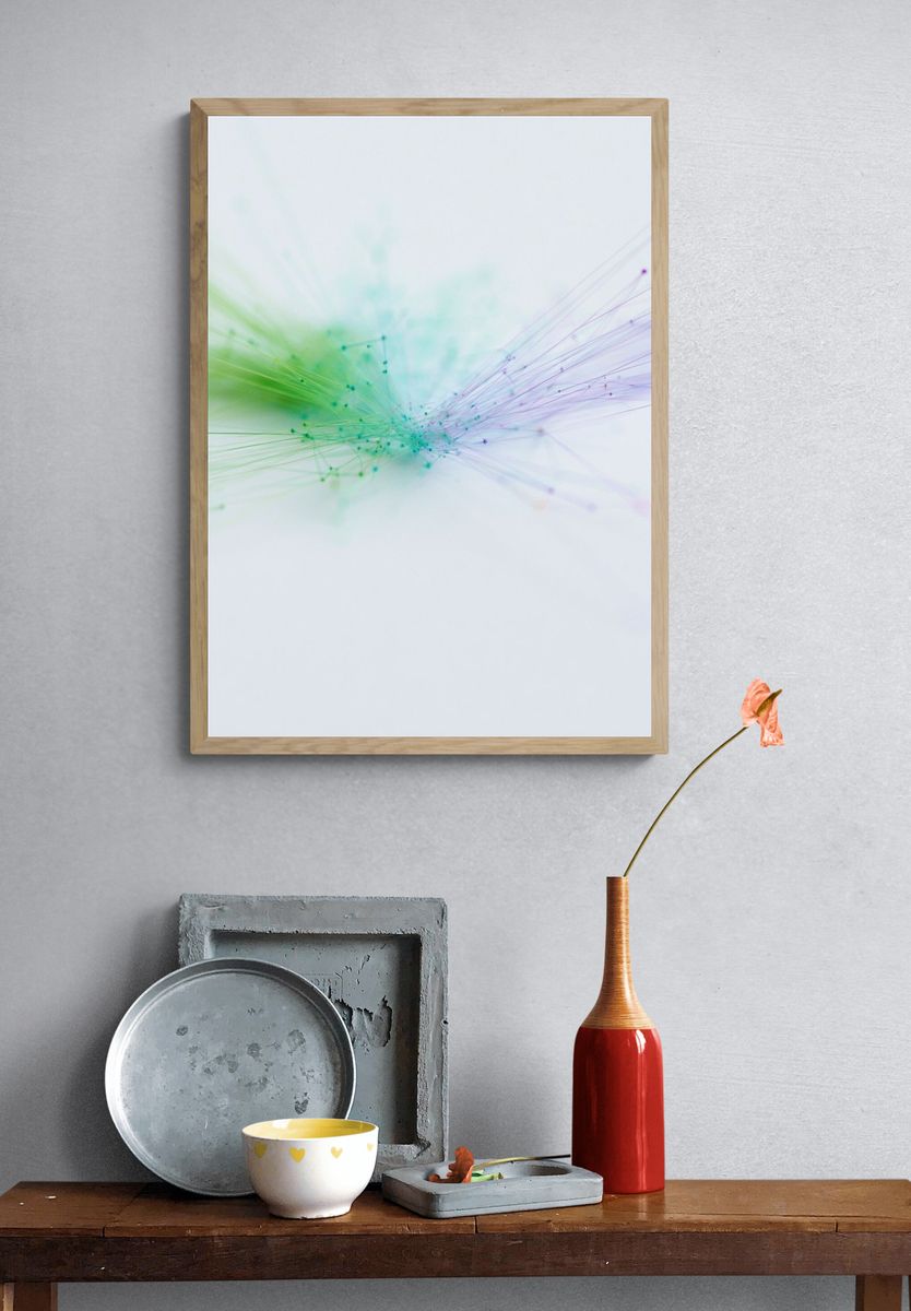 Pastel Fiber Abstract Poster. — room view 3