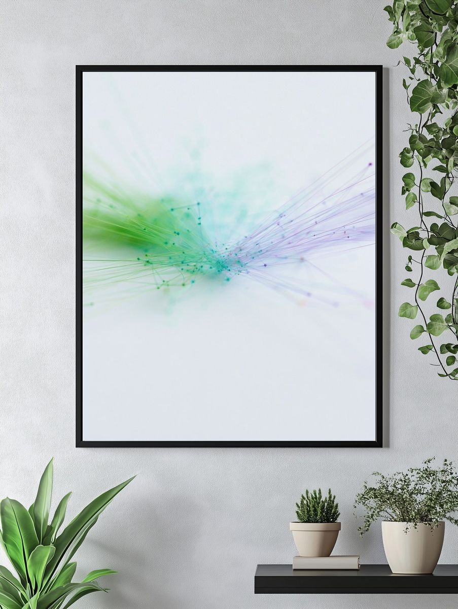 Pastel Fiber Abstract Poster. — room view 4