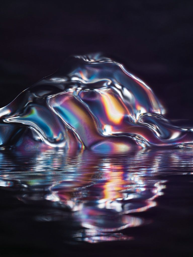 Iridescent Liquid Abstract Poster. poster — abstract art