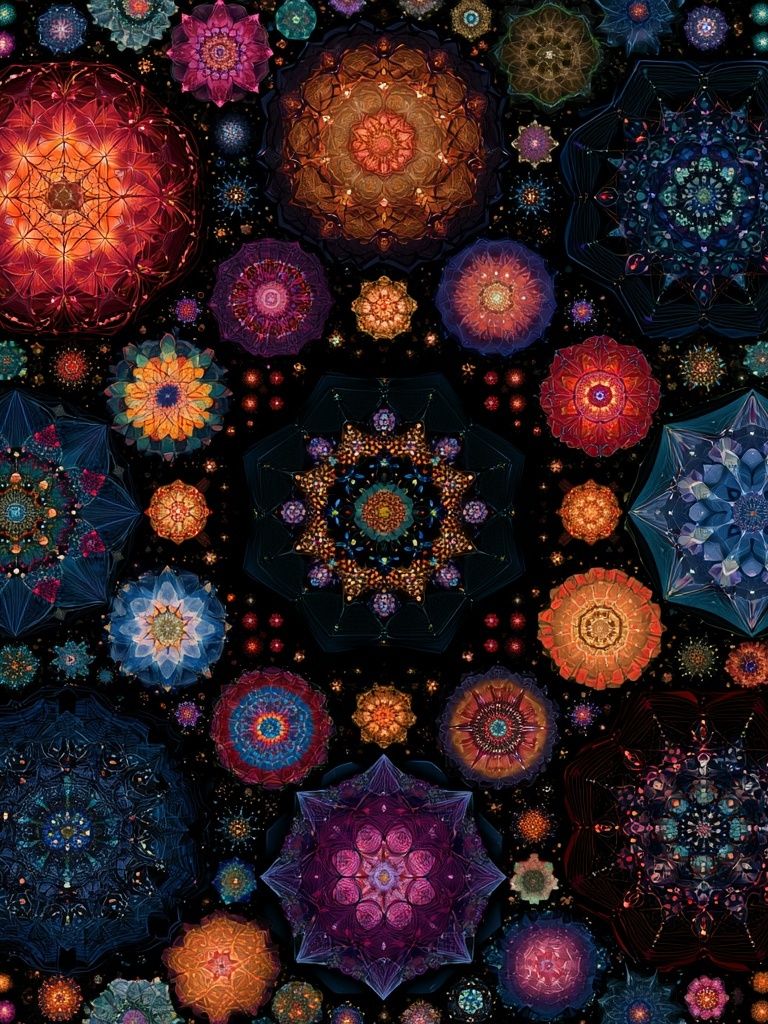 Cosmic Mandala Abstract Poster. poster — abstract art