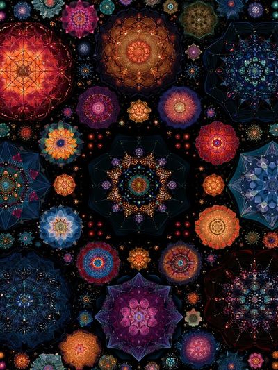 Cosmic Mandala Abstract Poster. poster